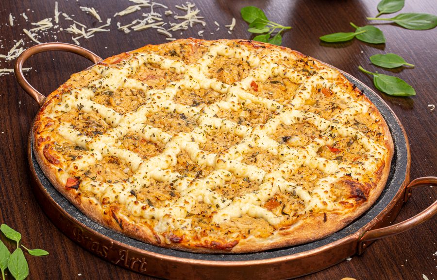 Pizza de frango com catupiry